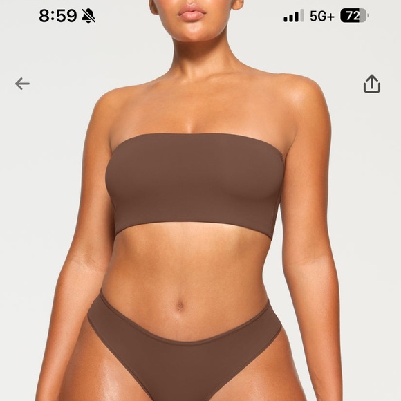 SKIMS NWT Brown Bandeau Top - Picture 2 of 6